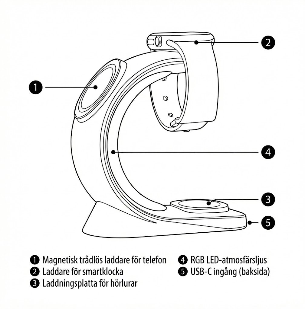 Trådlös laddstation